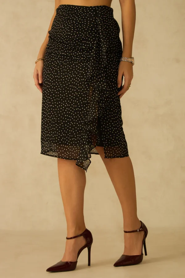 Abby Skirt Vertical Ruffle Polka Skirt - Image 4