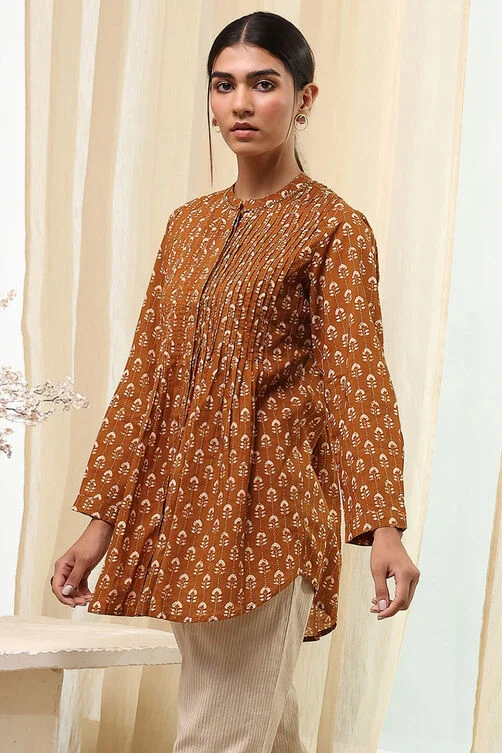 Women Mustard Cotton Regular Shirt